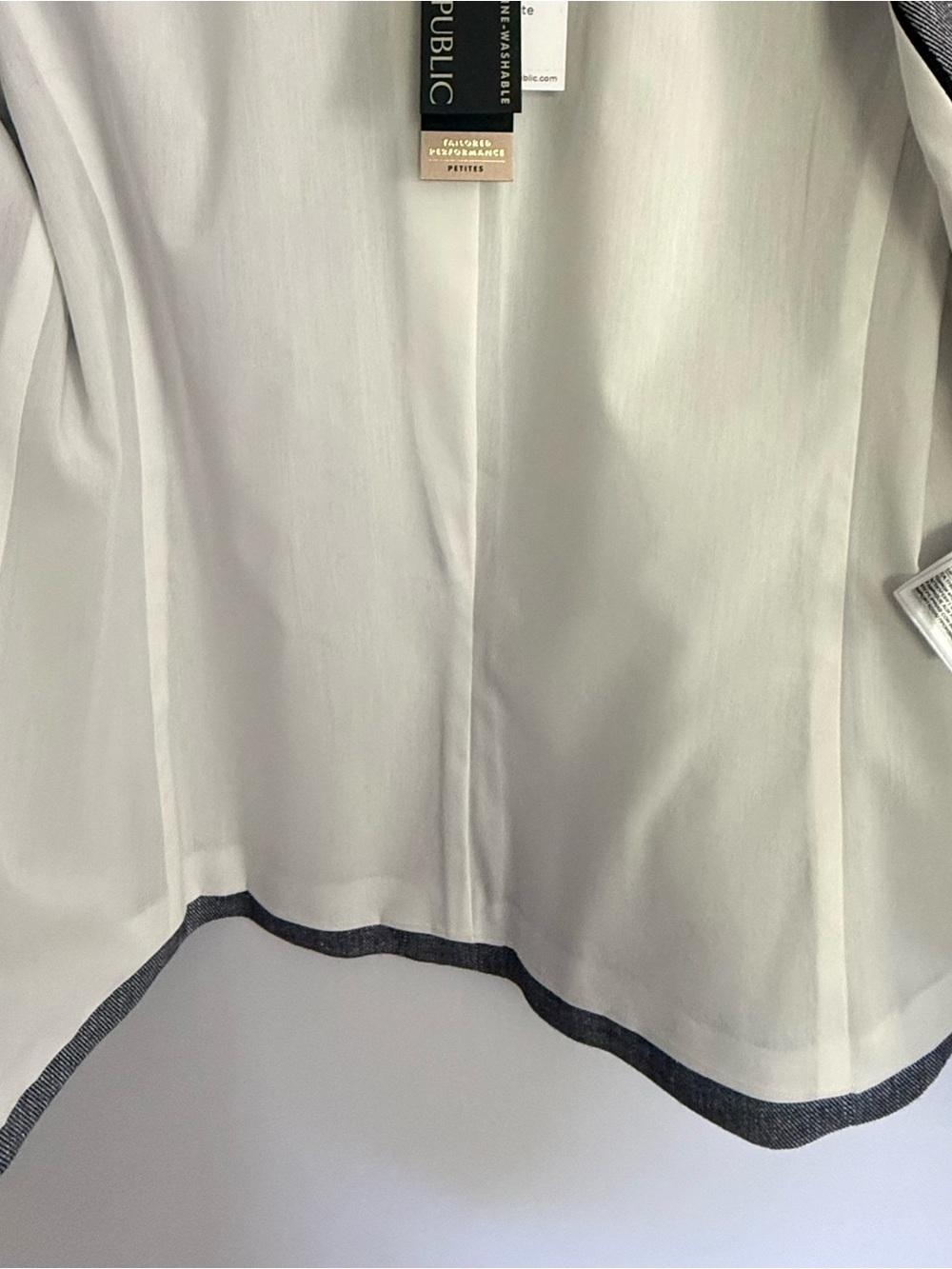 NWT Banana Republic Gray Open Front Blazer Petite 4P Work Career Jacket - Picture 5 of 7